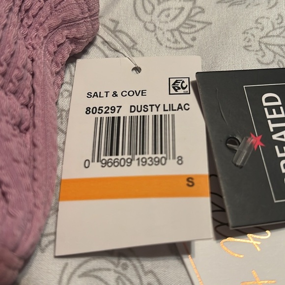 SALT + COVE Juniors' One-Shoulder Top/Textured Hipster Bottoms Bikini Set | NEW! - Picture 13 of 13